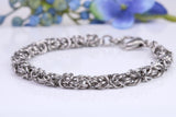 6 mm wide Cuban Steel Bracelet, Made from solid Steel, 8.50 Inches Long and 6 mm Wide