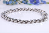 Flat Curb Link Steel Bracelet, Made from solid Steel, 8.50 Inches Long and 8 mm Wide