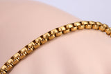 Cuban Steel Bracelet, Made from solid Steel, IP Gold Plated, measures 8.50 Inches Long and 4 mm Wide