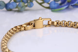 Cuban Steel Bracelet, Made from solid Steel, IP Gold Plated, measures 8.50 Inches Long and 4 mm Wide