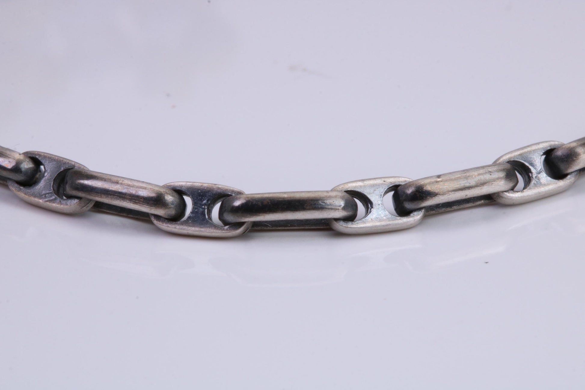 Unisex Cuban Bracelet, made from solid Sterling Silver, 8 Inches Long x 4 mm wide