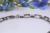 Unisex Cuban Bracelet, made from solid Sterling Silver, 8 Inches Long x 4 mm wide