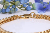 Cuban Chunky Steel Bracelet, Made from solid Steel, IP Gold Plated, measures 8.50 Inches Long and 5 mm Wide