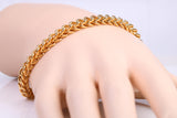 Cuban Chunky Steel Bracelet, Made from solid Steel, IP Gold Plated, measures 8.50 Inches Long and 5 mm Wide