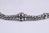 Unisex Cuban Bracelet, made from solid Sterling Silver, 8.50 Inches Long x 5 mm wide, Length adjustable