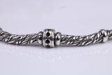Unisex Cuban Bracelet, made from solid Sterling Silver, 8.50 Inches Long x 5 mm wide, Length adjustable