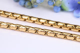 Cuban Chunky Steel Necklace, Made from solid Steel, IP Gold Plated, 5 mm Wide and available in two lengths, Gold Look for a Small Price