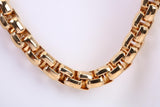 Very Chunky Cuban Steel Necklace, Made from solid Steel, IP Gold Plated, 8 mm Wide and available in two lengths, Gold Look for a Small Price