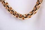 Very Chunky Cuban Steel Necklace, Made from solid Steel, IP Gold Plated, 8 mm Wide and available in two lengths, Gold Look for a Small Price