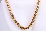 Very Chunky Cuban Steel Necklace, Made from solid Steel, IP Gold Plated, 8 mm Wide and available in two lengths, Gold Look for a Small Price