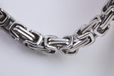 Chunky Byzantine Steel Necklace, Made from solid Steel, 5 mm Wide and available in two lengths