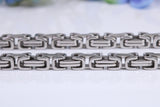 Chunky Byzantine Steel Necklace, Made from solid Steel, 5 mm Wide and available in two lengths