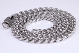 Chunky Curb Link Steel Necklace, Made from solid Steel, 7 mm Wide and available in two lengths