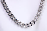 Chunky Curb Link Steel Necklace, Made from solid Steel, 7 mm Wide and available in two lengths