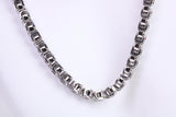 Chunky Byzantine Steel Necklace, Made from solid Steel, 5 mm Wide and available in two lengths