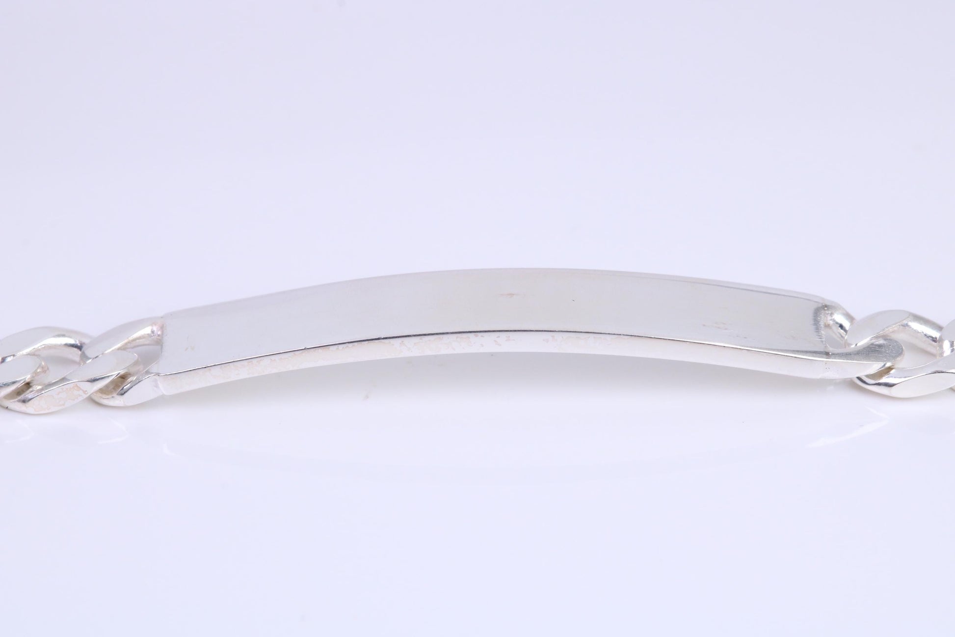Diamond cut Curb Link Bracelet, Made from solid Sterling Silver, 8 Inches Long and 7 mm Wide, British Hallmarked