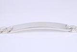 Diamond cut Curb Link Bracelet, Made from solid Sterling Silver, 8 Inches Long and 7 mm Wide, British Hallmarked