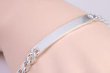 Diamond cut Curb Link Bracelet, Made from solid Sterling Silver, 8 Inches Long and 7 mm Wide, British Hallmarked