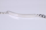 Diamond cut Curb Link Bracelet, Made from solid Sterling Silver, 8 Inches Long and 5 mm Wide