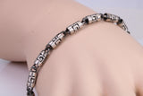 Unisex Cuban Bracelet, made from solid Sterling Silver, 8 Inches Long x 5 mm wide