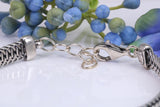 Gents Cuban Bracelet, made from solid Sterling Silver, 8.50 Inches Long x 6 mm wide, Length Adjustable, British Hallmarked