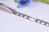 Gents Diamond cut Link Bracelet, Made from solid Sterling Silver, 8.50 Inches Long and 7 mm Wide, British Hallmarked