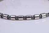 Unisex Cuban Bracelet, made from solid Sterling Silver, 9 Inches Long x 4 mm wide, Length adjustable chain