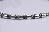 Unisex Cuban Bracelet, made from solid Sterling Silver, 9 Inches Long x 4 mm wide, Length adjustable chain