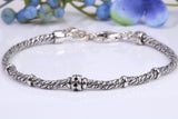 Unisex Cuban Bracelet, made from solid Sterling Silver, 8.50 Inches Long x 5 mm wide, Length adjustable