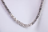 Chunky Cuban Necklace, Made from solid Cast Silver, 22 inches Long x 3.5 mm Wide