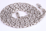 Chunky Cuban Necklace, Made from solid Cast Silver, 22 inches Long x 3.5 mm Wide