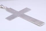 Very Very Large Ornate Cross, Measuring 110 mm Long, Made From Solid Cast Silver, With Heavy Belcher Chain, British Hallmarked