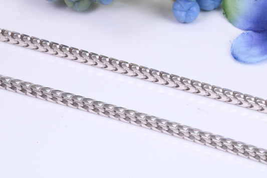 Gents heavy 34 inch Chain, made from solid Sterling Silver, 34 Inches Long x 2.3 mm wide, British Hallmarked
