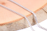 Gents heavy 34 inch Chain, made from solid Sterling Silver, 34 Inches Long x 2.3 mm wide, British Hallmarked