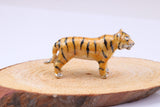 Tiger Miniature Figurine, Made from Cast 925 Grade Sterling Silver Enamel Finished with British Hallmark
