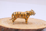 Tiger Miniature Figurine, Made from Cast 925 Grade Sterling Silver Enamel Finished with British Hallmark