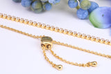 Line Tennis Bracelet, made from solid Sterling Silver and Yellow Gold Plated, Length adjustable