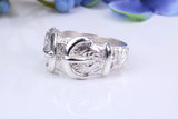 23 mm Wide Buckle ring, made from solid cast silver, British Hallmarked