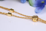 Twisted Rope Bracelet, made from solid Sterling Silver and Yellow Gold Plated, Length adjustable