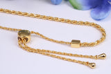 Twisted Rope Bracelet, made from solid Sterling Silver and Yellow Gold Plated, Length adjustable