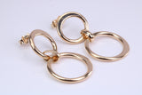 36 mm Long Dropper Earrings Made from 9ct Yellow Gold