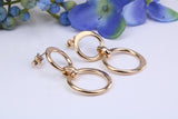 36 mm Long Dropper Earrings Made from 9ct Yellow Gold