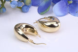 22 mm Long Chunky Looking Hoop Creole Earrings Made from 9ct Yellow Gold