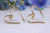 25 mm Love Heart Shape Hoop Creole Earrings Made from Solid 9ct Yellow Gold