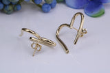 25 mm Love Heart Shape Hoop Creole Earrings Made from Solid 9ct Yellow Gold