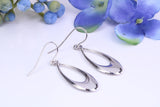 27 mm Long Dropper Earrings Made from 9ct White Gold