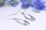27 mm Long Dropper Earrings Made from 9ct White Gold