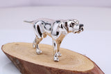 Pointer Dog Miniature Figurine, 51 mm Long, Made from Cast 925 Grade Sterling Silver with British Hallmark