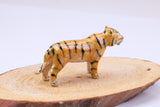 Tiger Miniature Figurine, Made from Cast 925 Grade Sterling Silver Enamel Finished with British Hallmark