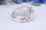 23 mm Wide Buckle ring, made from solid cast silver, British Hallmarked